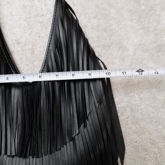 Zara Black Fringe Shoulder Bag - Picture 6 of 13